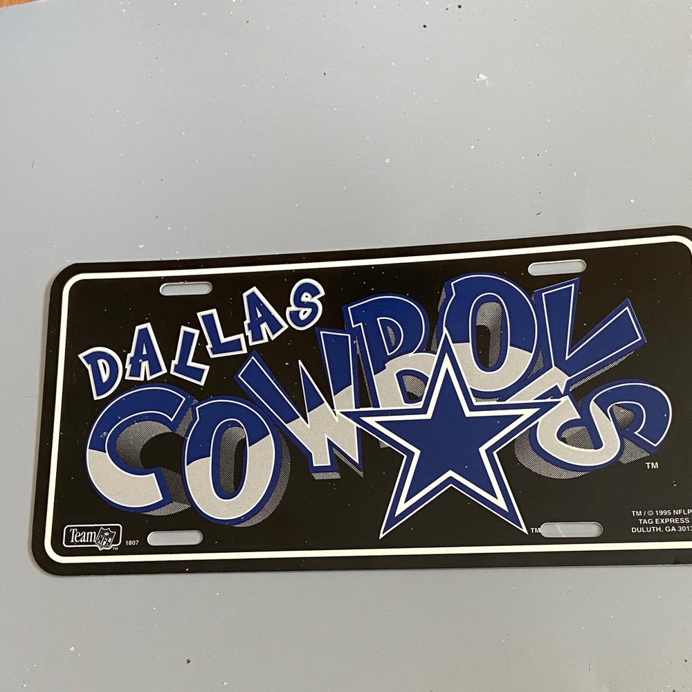 Dallas Cowboys License Plate by Team ProMark - Black and Blue